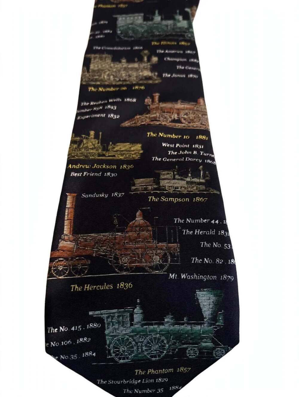 Alynn Neckwear American Historical Locomotives Silk Tie